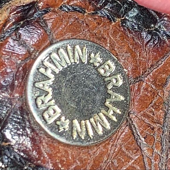 Brahmin Black w/Brown Croc Trim - Picture 16 of 17